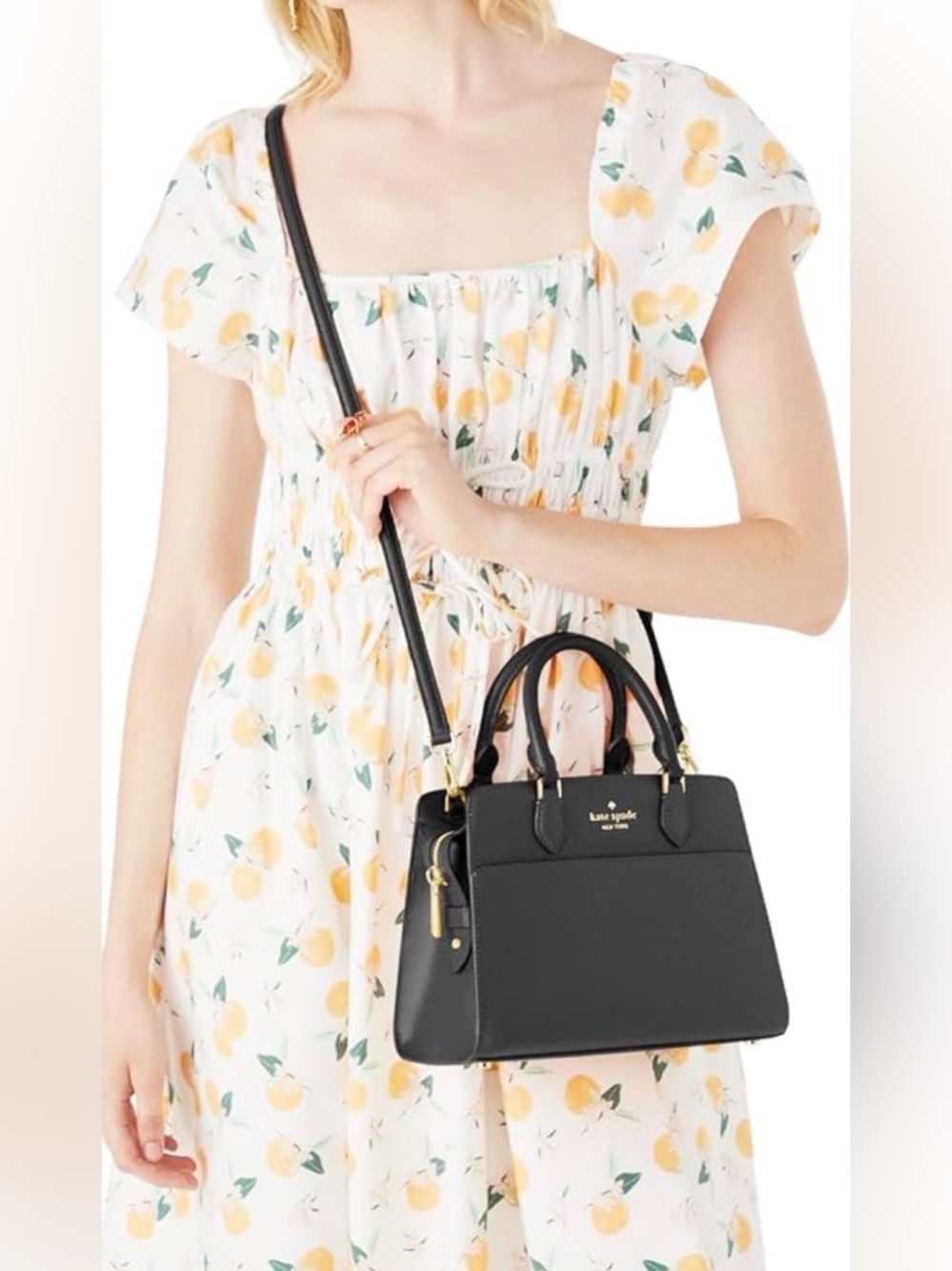 Kate Spade Black Mini Madison Saffiano Leather Satchel